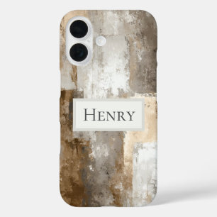 Coque Pour iPhone 16 Peinture Abstraite Neutre