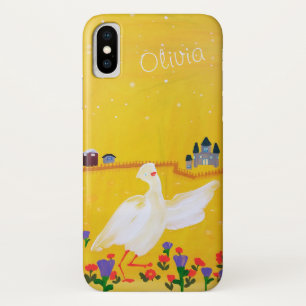 Case-Mate iPhone Case Peinture acrylique canard, château et fleurs