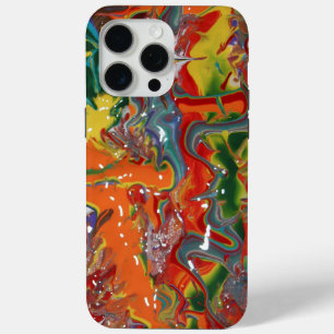 Coque iPhone 15 Pro Max Peinture artistique à écoulement de couleurs arc-e