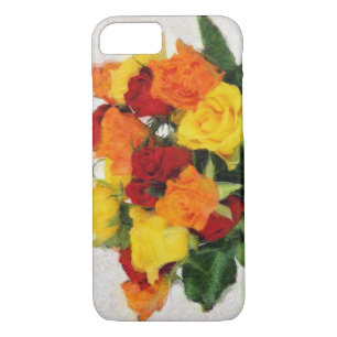 Coques Pour iPhone Peinture colorée de bouquet de roses
