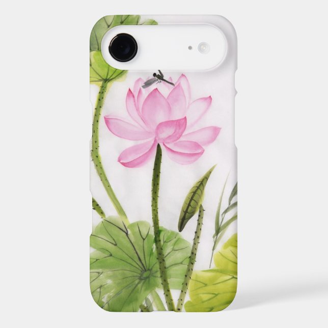 Coques Case-Mate iPhone Peinture d'aquarelle de la fleur de Lotus 2 (Verso)