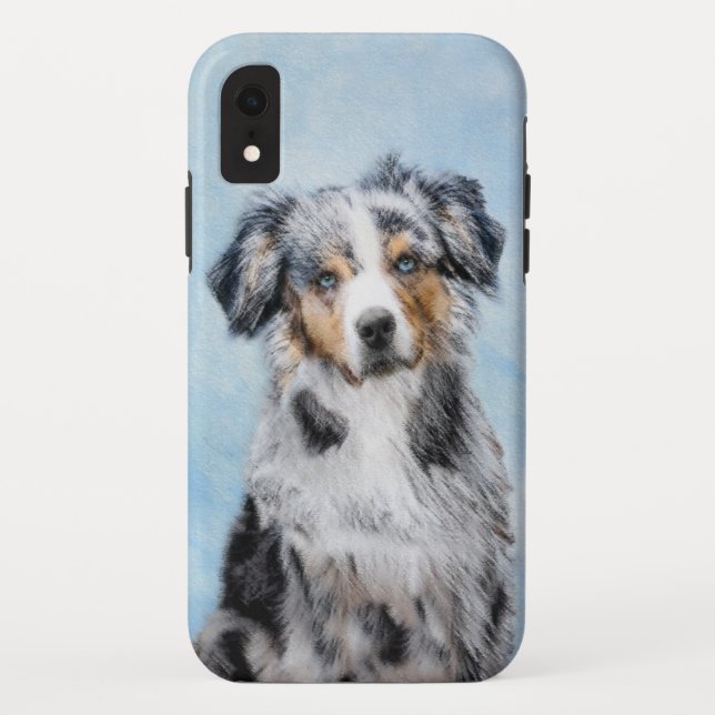 Coques Case-Mate iPhone Peinture de berger américaine miniature - Chien Ar (Dos)