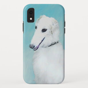 Case-Mate iPhone Case Peinture de Borzoi (Blanc) - Joli Chien d'origine