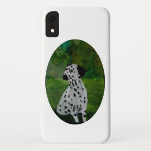 Coque Case-Mate Pour iPhone Peinture de Chien noir et blanc Dalmatien