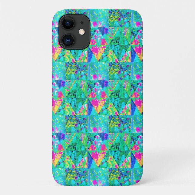 Coques Case-Mate iPhone Peinture de courtepointe avec Hydrangea et Blues (Dos)