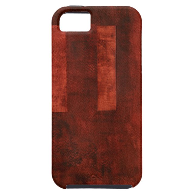 Coques Case-Mate iPhone Peinture de Crimson profonde avec formes géométriq (Dos)