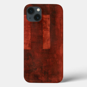 Coques Pour iPhone Peinture de Crimson profonde avec formes géométriq