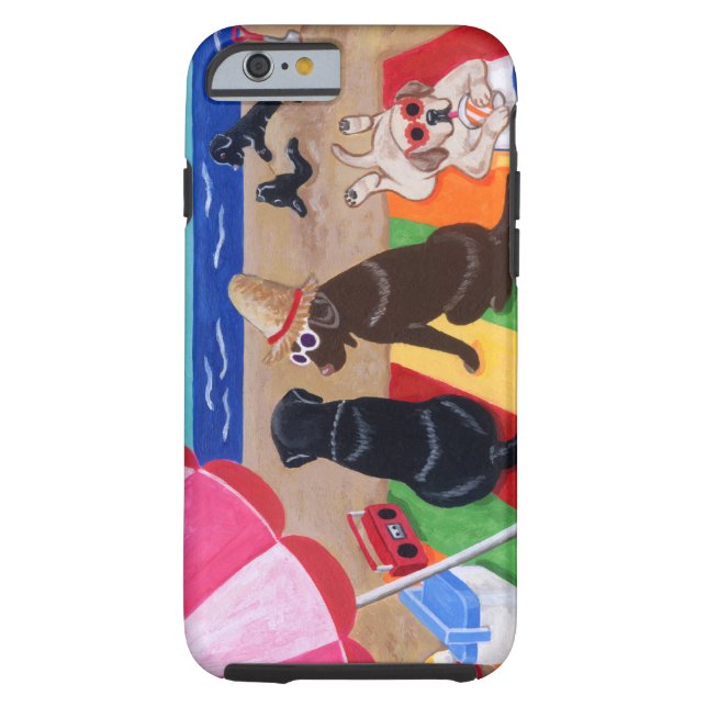 Coques Case-Mate iPhone Peinture de Labradors de brise d'été (Dos)
