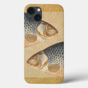 iPhone 13 Coque peinture de pêche de carpe dessin d'eau douce