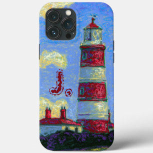 Case-Mate iPhone Case Peinture de phare Pastel et votre lettre