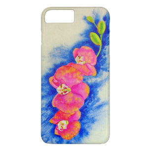 Coque iPhone 7 Plus Peinture d'orchidée romantique orange rose