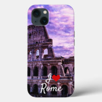 Peinture du Colisée à Rome au coucher du soleil
