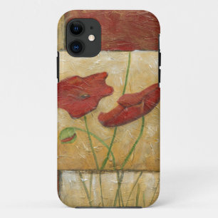 Coque iPhone 11 Peinture florale avec pinces visibles