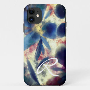 Case-Mate iPhone Case Peinture florale et aquarelle à monogramme pétilla