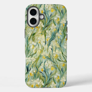 Coques iPhone 16 Plus Peinture florale Starry Night d'inspiration textur