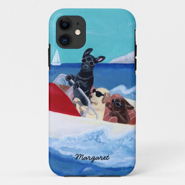 Coques Case-Mate iPhone Peinture fraîche de Labradors d'été (Dos)