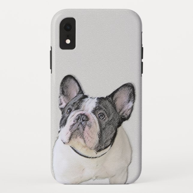 Coques Case-Mate iPhone Peinture française de Bulldog (Pied de broche) - A (Dos)