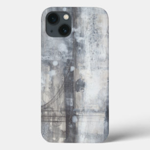 Etui iPhone 13 Peinture grise contemporaine