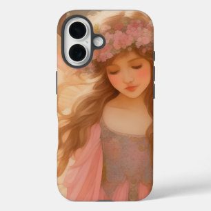 Coque Pour iPhone 16 Peinture Imaginaire Fée Rose Cute