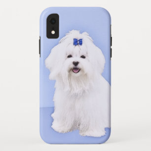 Case-Mate iPhone Case Peinture maltaise - Joli art original pour chien