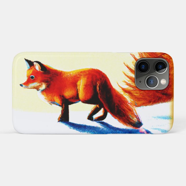 Coques Case-Mate iPhone Peinture mignonne d'un Renard Rouge. Commandez dès (Dos (Horizontal))