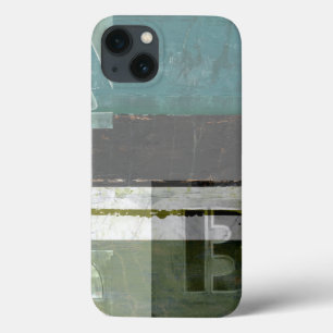 Etui iPhone 13 Peinture moderne avec les lettres assorties