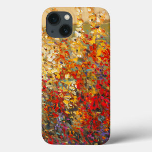 iPhone 13 Coque Peinture murale lumineuse de jardin des fleurs