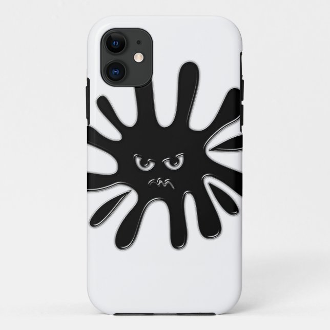 Coques Case-Mate iPhone Peinture noire en colère (Dos)