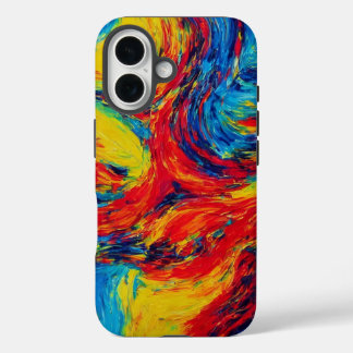 Coque Pour iPhone 16 Peinture numérique 3D Abstraite