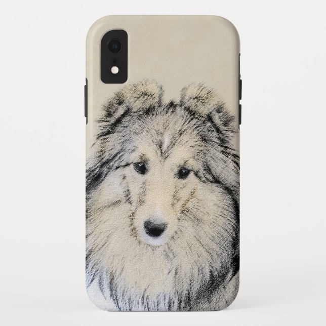 Coques Case-Mate iPhone Peinture Shetland Sheepdog - Jolie art original ch (Dos)