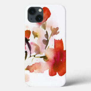 Etui iPhone 13 Peintures florales abstraites d'aquarelle