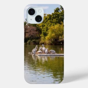 Coque Pour iPhone 15 Pélicans sur le lac au Phoenix Zoo