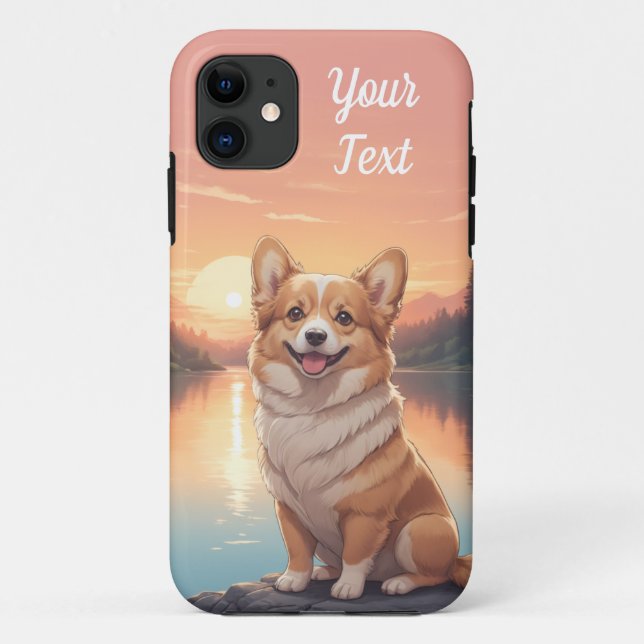 Coques Case-Mate iPhone Pembroke Welsh Corgi par lac (Dos)