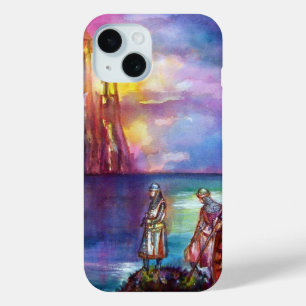 Coque Pour iPhone 15 PENDRAGON Chevaliers médiévaux, Coucher de soleil 