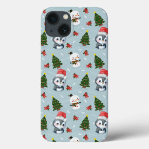 Case-Mate iPhone Case Penguin Père Noël Joyeux Joyeux motif d'arbre de N
