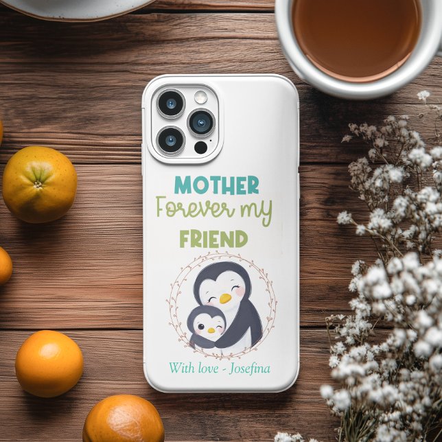 Coques Case-Mate iPhone Penguin personnalisable cadeau de la Fête des Mère (Customizable Penguin Perfect Mother’s Day Gift Case-Mate iPhone Case)
