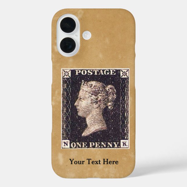 Coques Case-Mate iPhone Penny Black Postage Timbre (Verso)