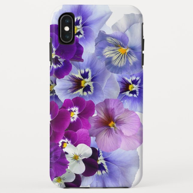 Coques Case-Mate iPhone Pensées Fleurs Violettes Pensée (Dos)