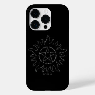 Coque Pour iPhone 14 Pro Pentagramme de typographie surnaturelle
