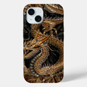 Coque Pour iPhone 15 Pentagramme dragon