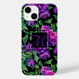 Coque Pour iPhone 14 Peonées d'aquarelle romantique violet magenta rose