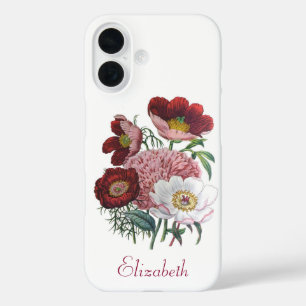 Coque Pour iPhone 16 Peonies personnalisées