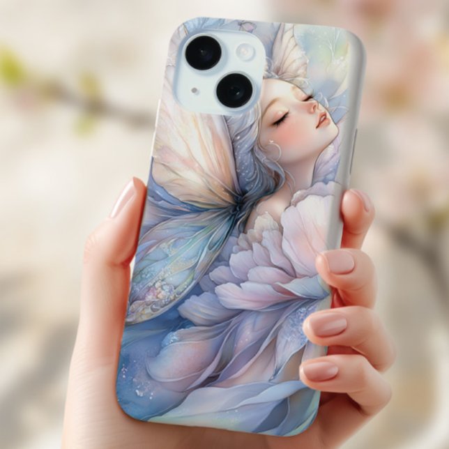 Coques Case-Mate iPhone Peony Of The Dawn (the Iphone 15 with the image of Peony of the Dawn shown in the hand of a young woman)
