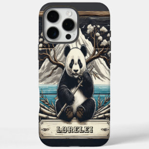 Coques iPhone 16 Pro Max Perche isolée de Panda : Repose de Bambou
