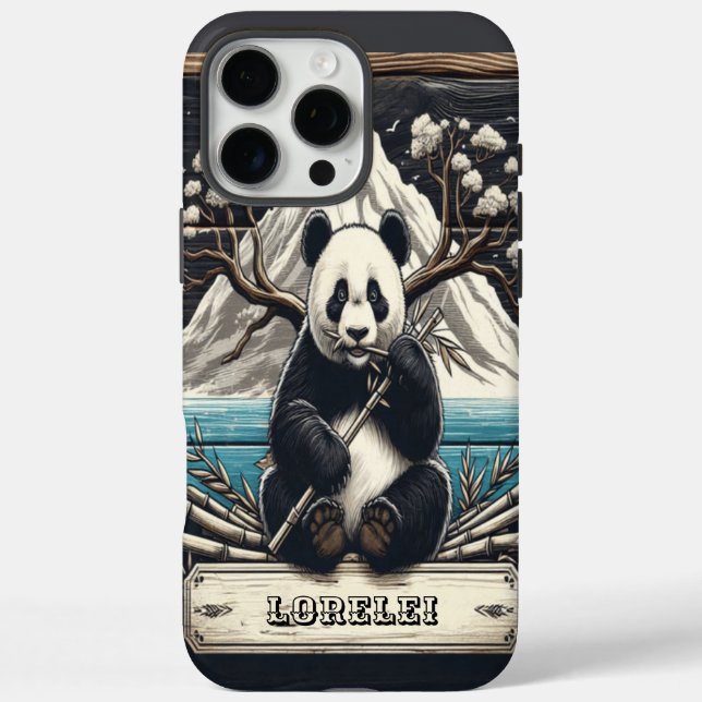 Coques Case-Mate iPhone Perche isolée de Panda : Repose de Bambou (Verso)
