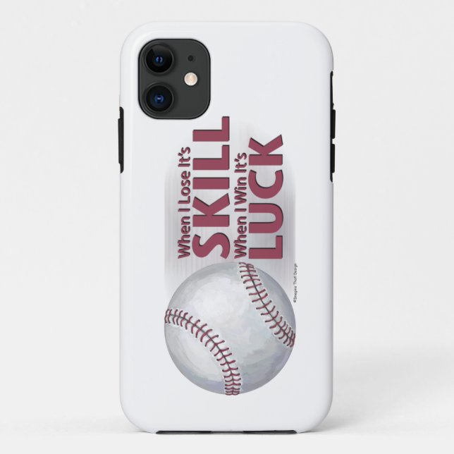 Coques Case-Mate iPhone Perdre la compétence gagner la chance Baseball (Dos)