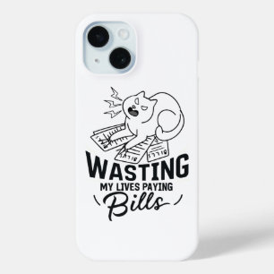 Coque Pour iPhone 15 Perdre ma vie Drôle conception de chats