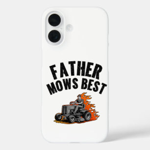Coque Pour iPhone 16 Père Mows Meilleur Amusant Papa Feu Feu Flamme Pel