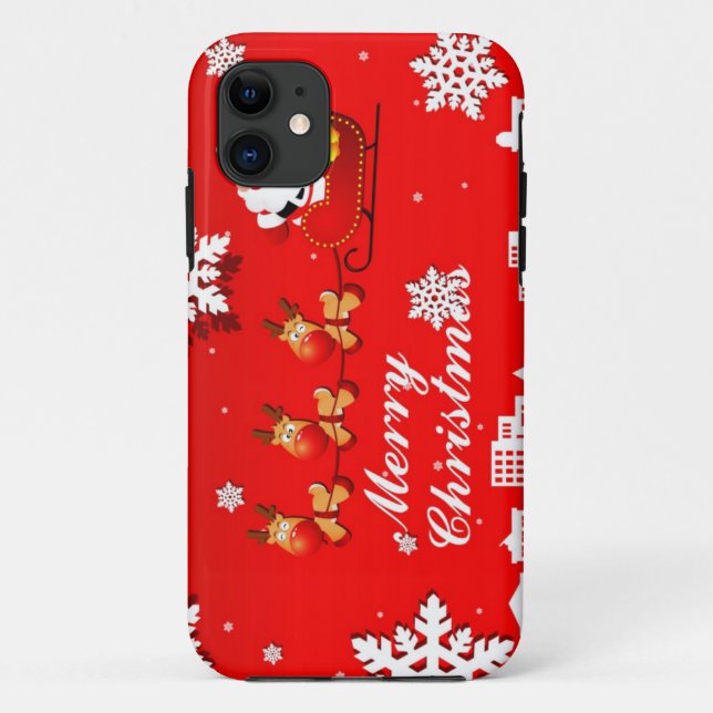 Coques Case-Mate iPhone Père Noël et Noël de renne (Dos)