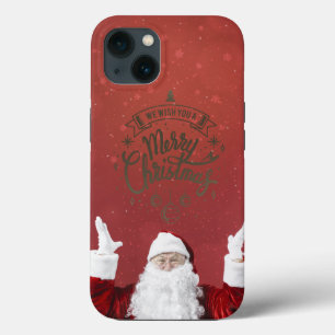 Case-Mate iPhone Case Père Noël,Flocons de neige,Rouge  